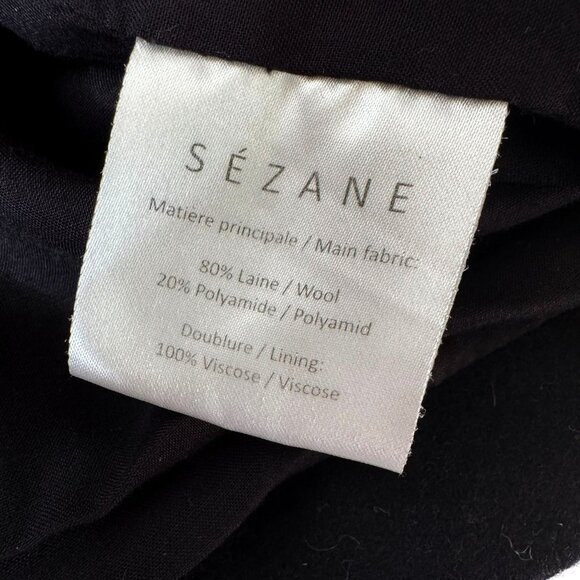 Sezane Black Wool Fringe Jacket Size 36 - Picture 7 of 7